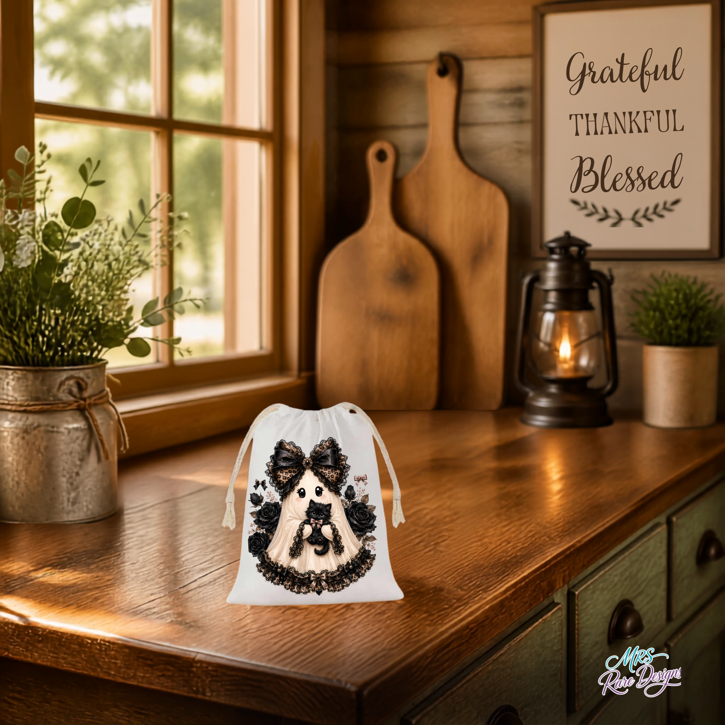 🖤 "Little Haunt" Drawstring Gift Bag — 4x6