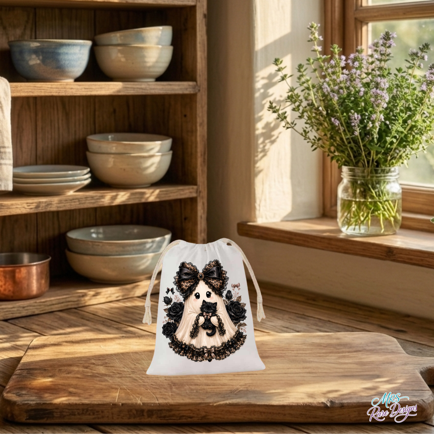 🖤 "Little Haunt" Drawstring Gift Bag — 4x6