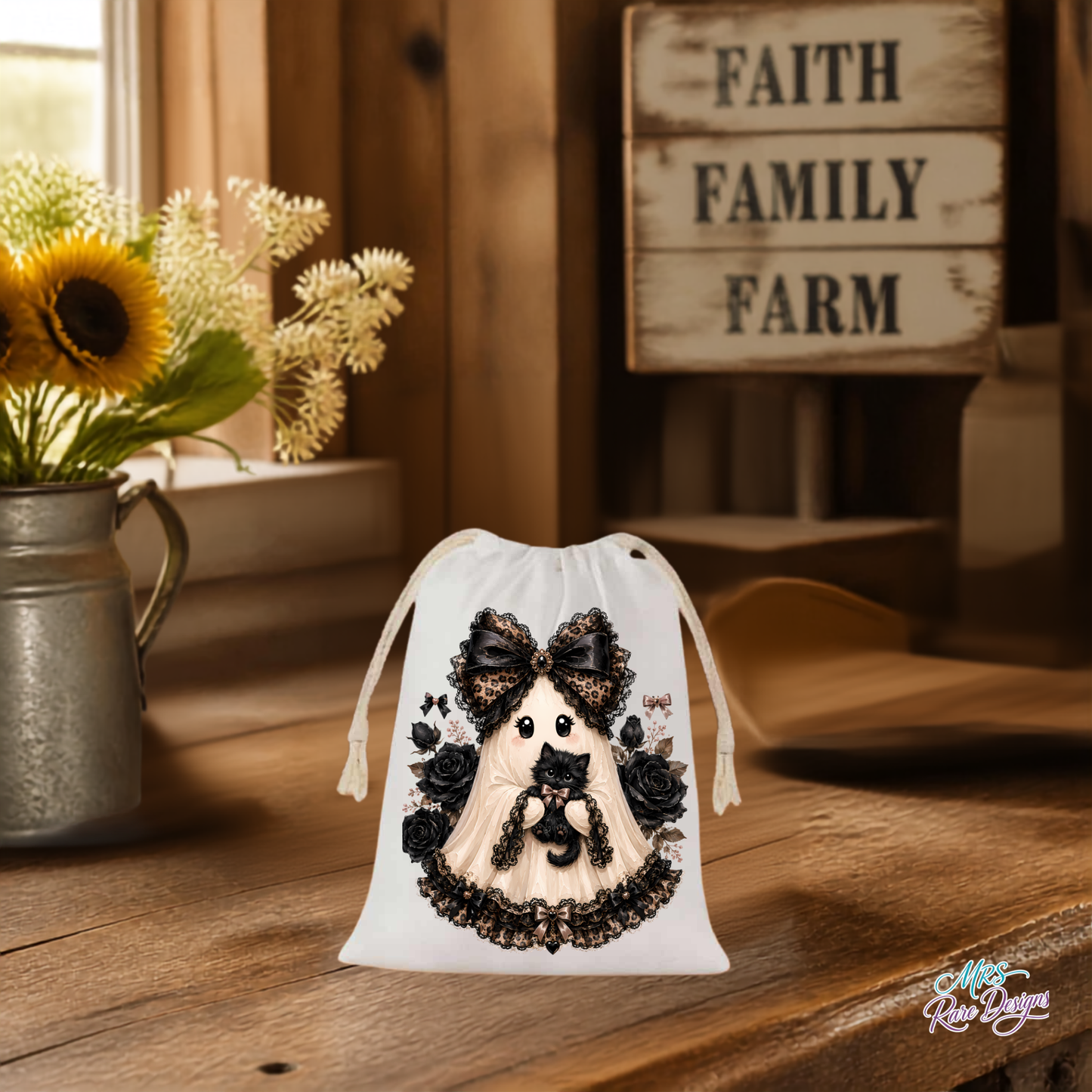 🖤 "Little Haunt" Drawstring Gift Bag — 4x6