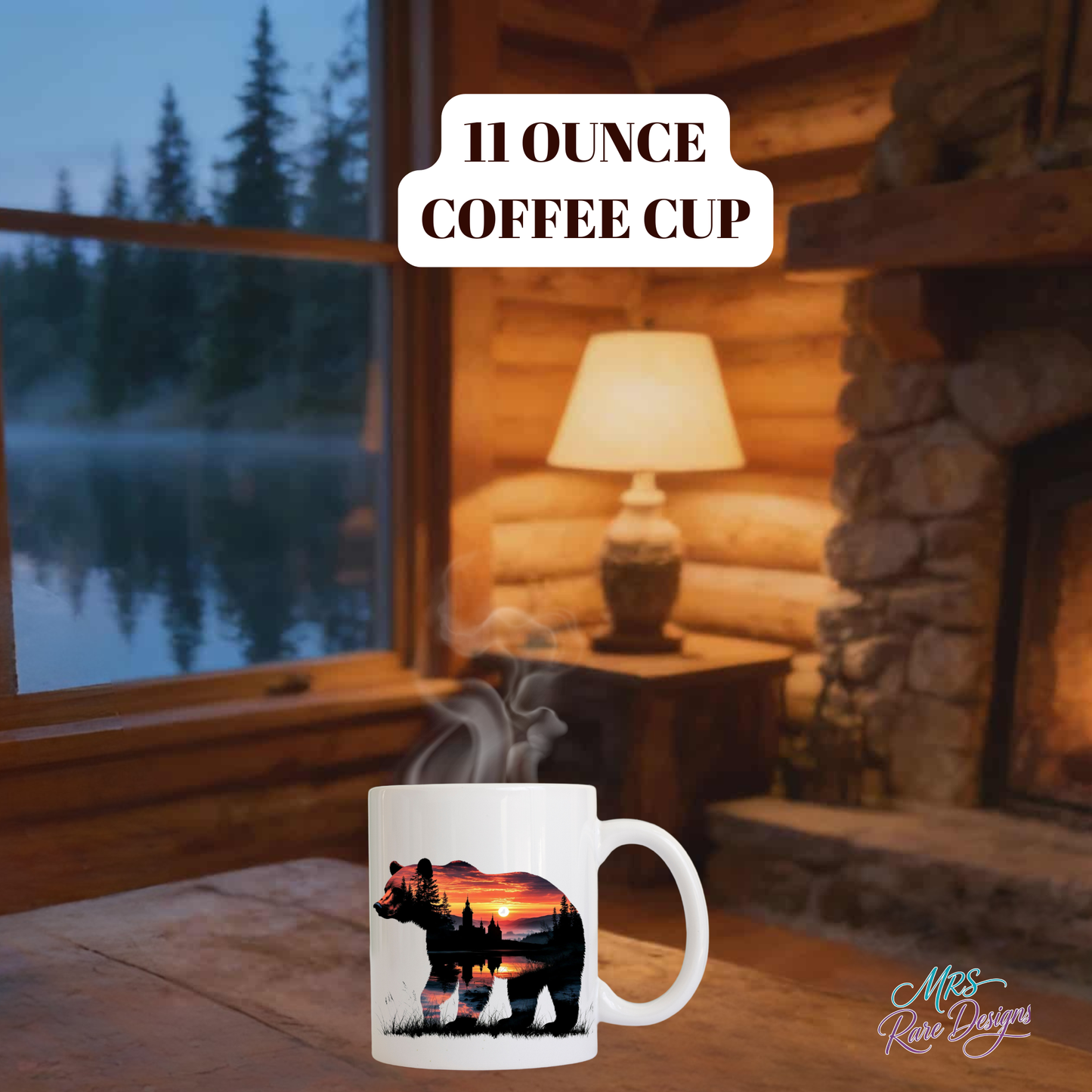 Bear at Golden Hour Sunset Castle Coffee Mug