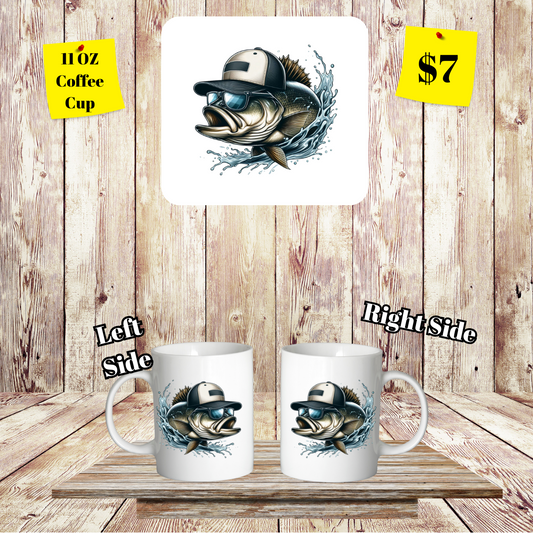 Fun Fishing Characters 11 OZ Coffee Cups Collection