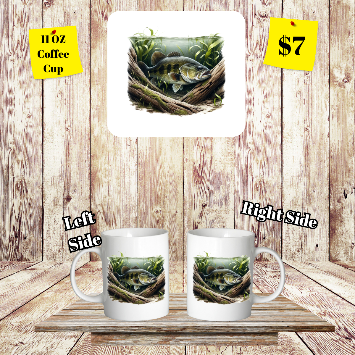 Fishing Themed 11 OZ Coffee Cups Collection