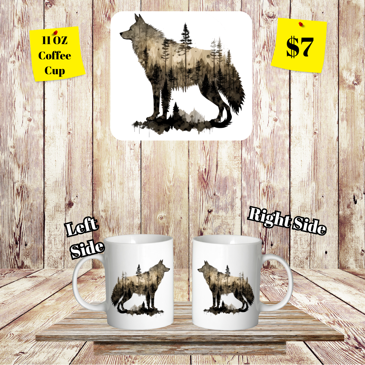 Wildlife Silhouette 11 OZ Coffee Cups Collection