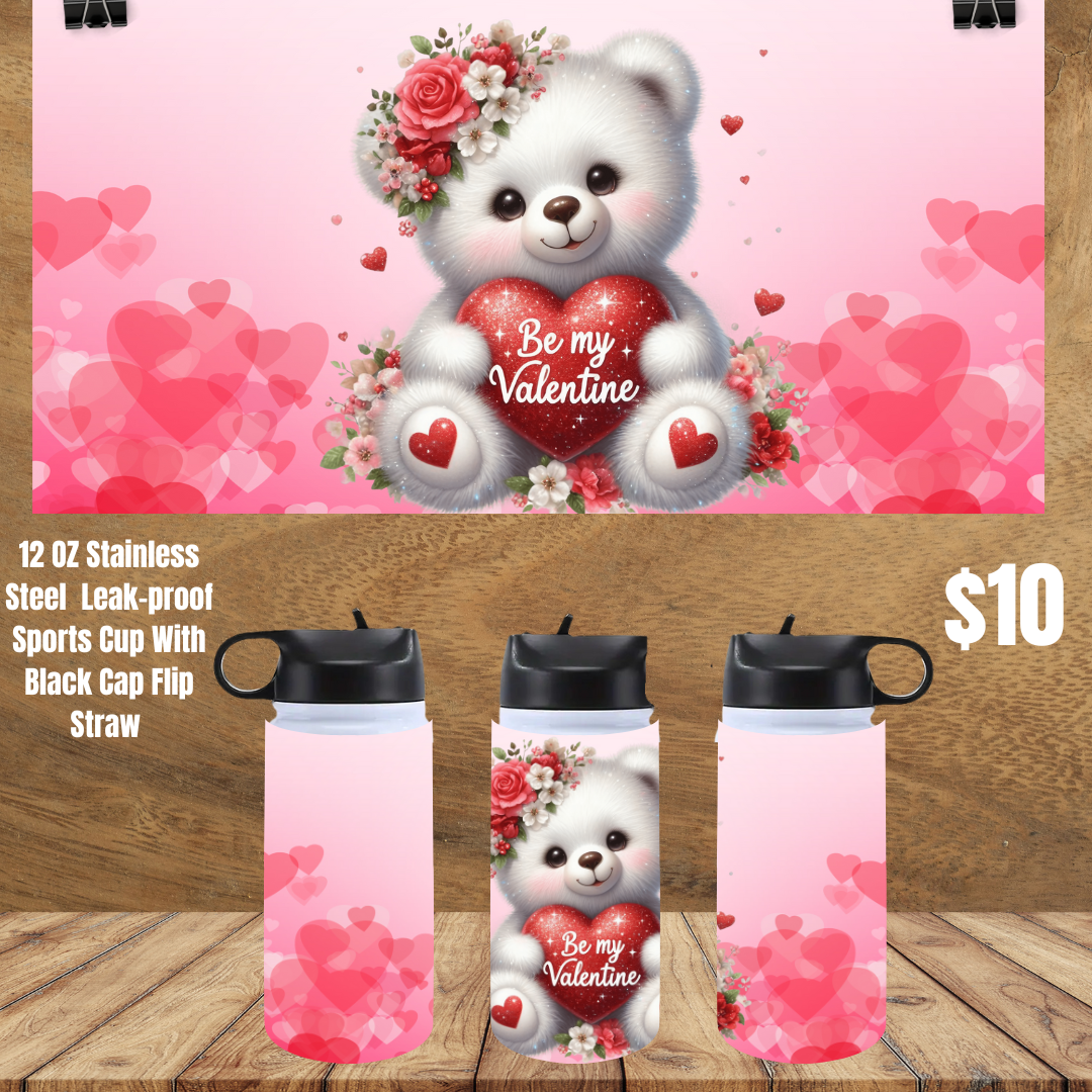 Sweetheart Bear Stainless Steel Sipper Cups