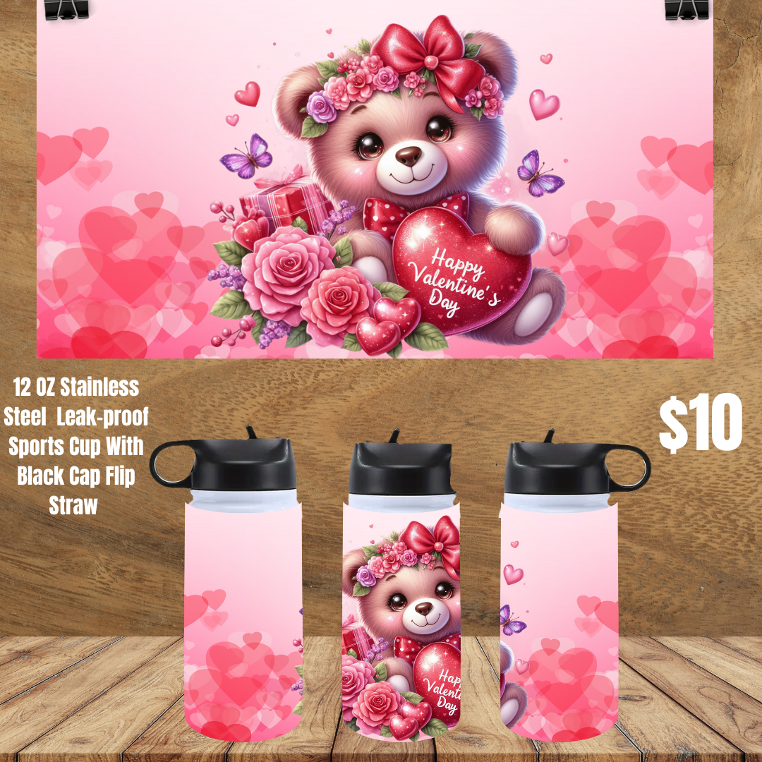 Sweetheart Bear Stainless Steel Sipper Cups