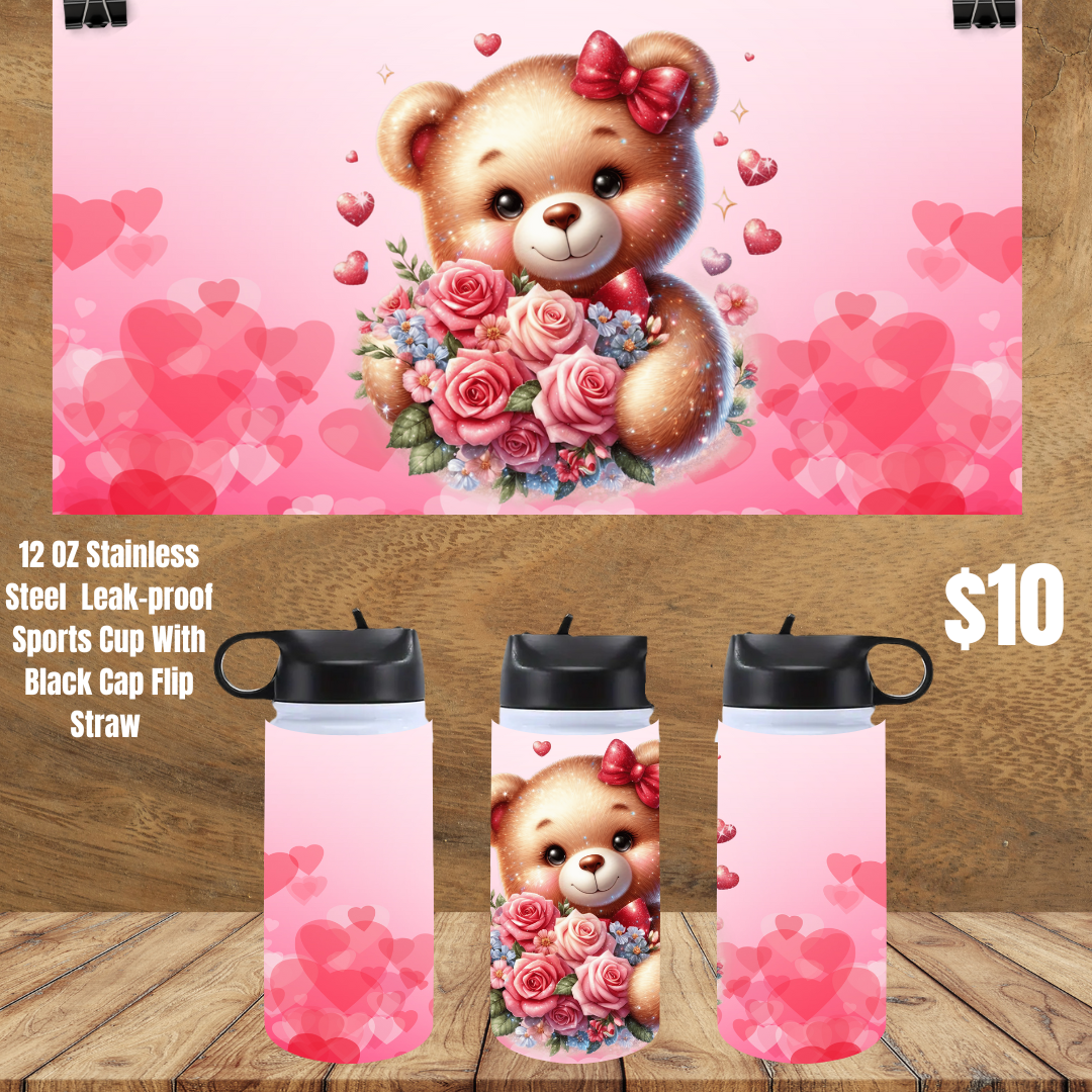 Sweetheart Bear Stainless Steel Sipper Cups