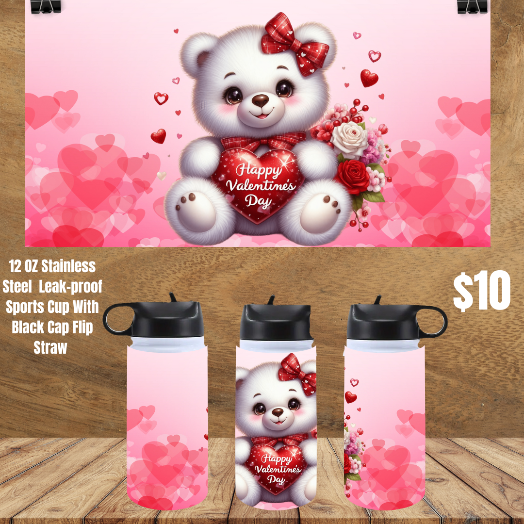 Sweetheart Bear Stainless Steel Sipper Cups