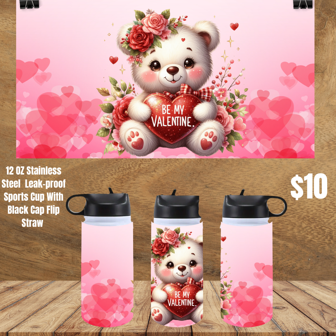 Sweetheart Bear Stainless Steel Sipper Cups