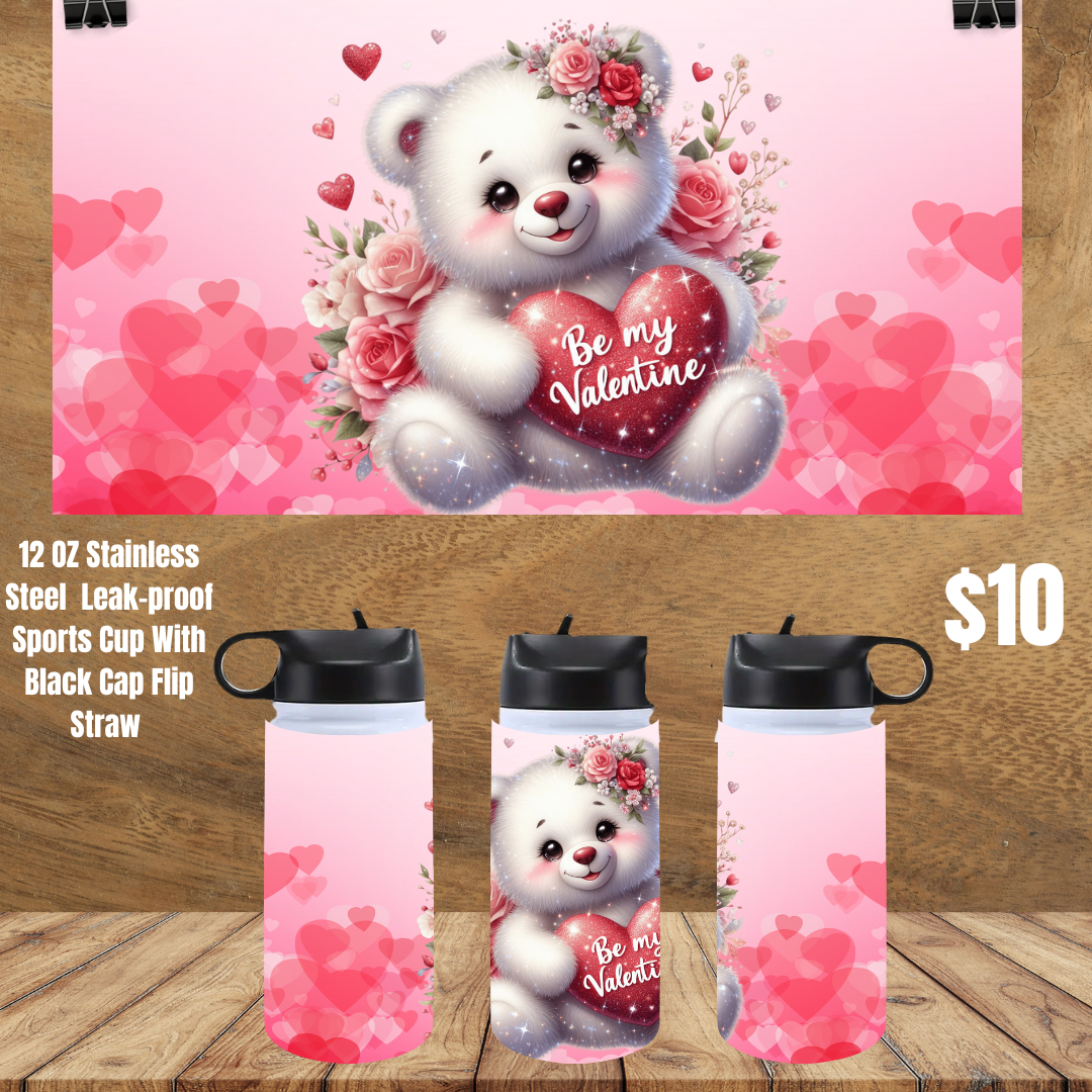 Sweetheart Bear Stainless Steel Sipper Cups