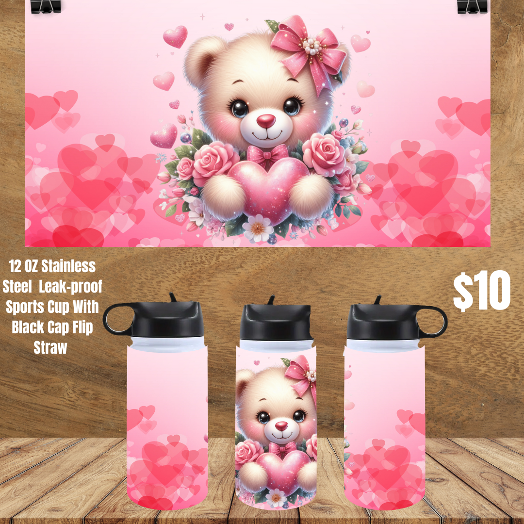 Sweetheart Bear Stainless Steel Sipper Cups