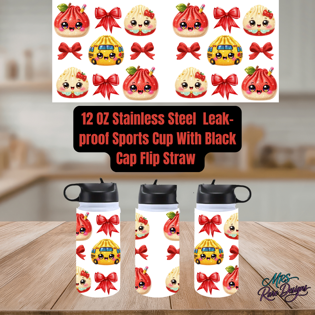Apple of My Eye Flip Straw Sports Cup