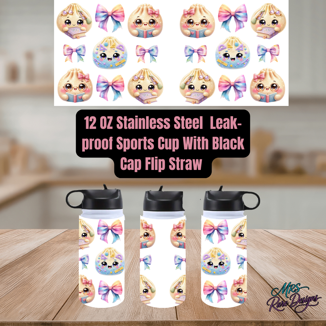 "Bookworm Bestie" Flip Straw Sports Cup