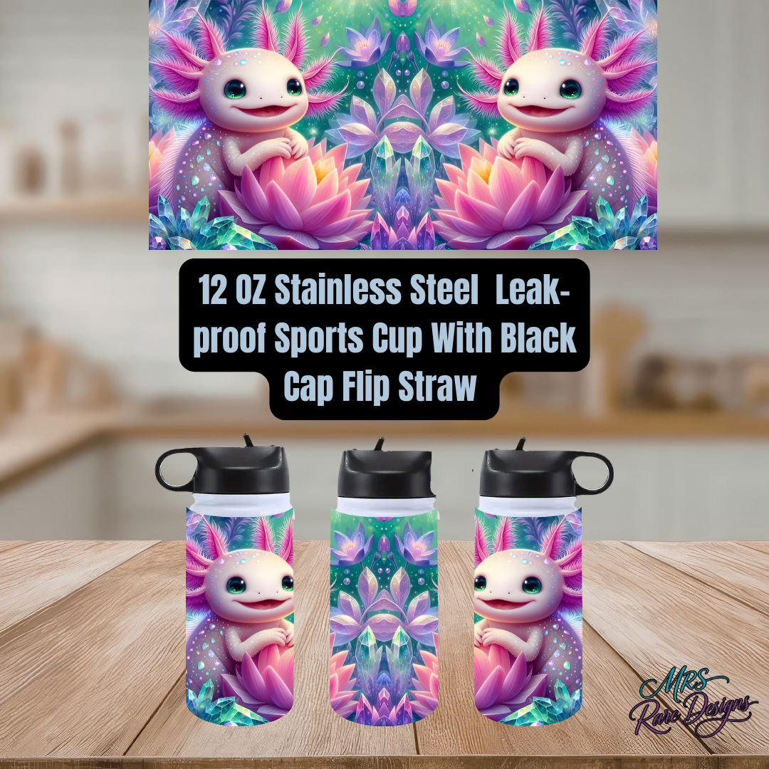 "Zen Axo Mini" 12oz Leak-Proof Sports Cup with Flip Straw