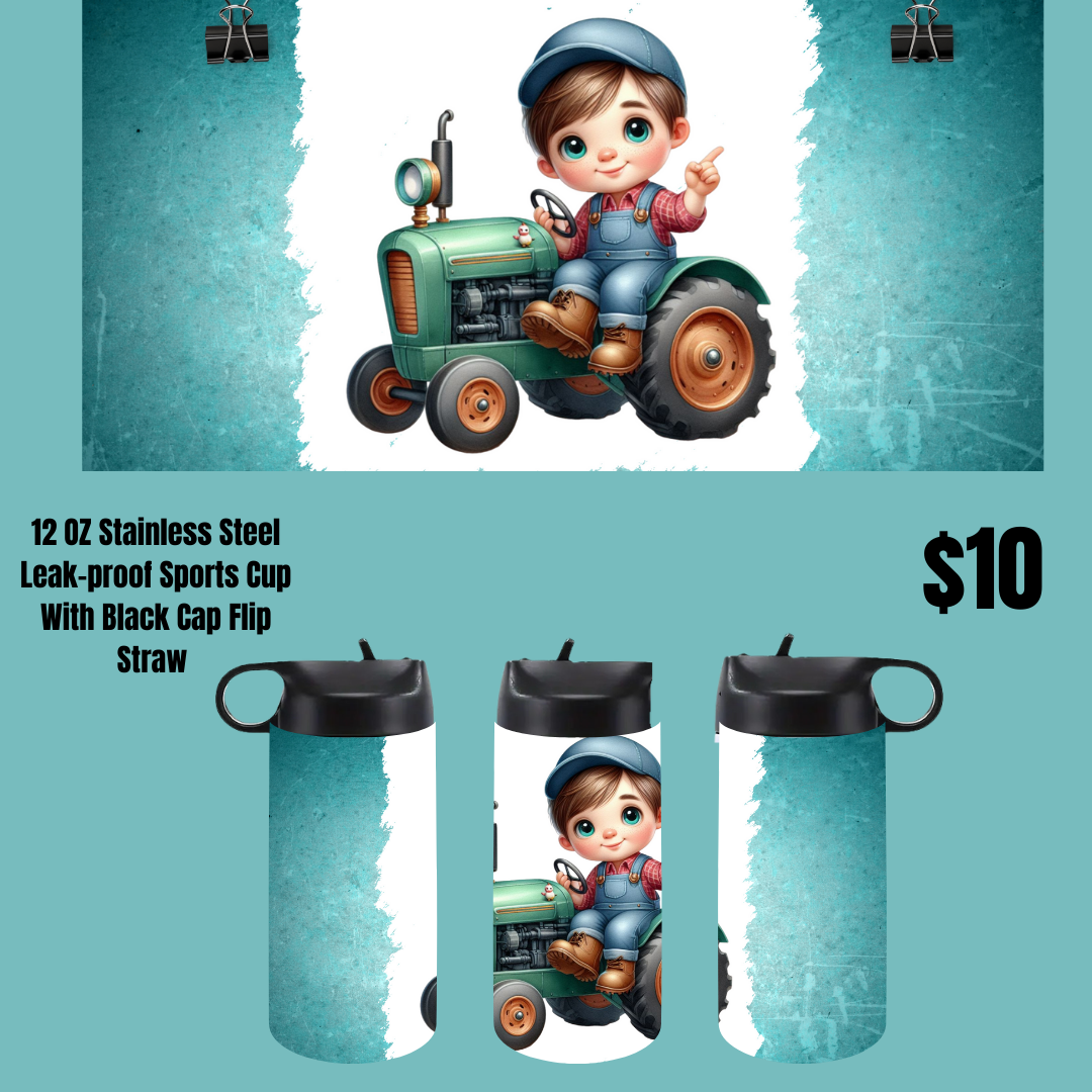 Tiny Tractor Toddler Tumblers