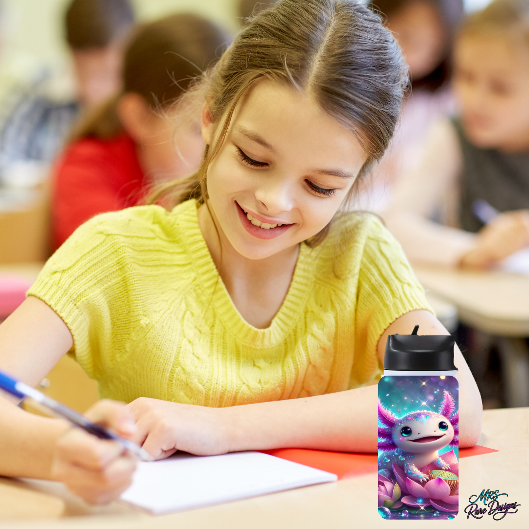 "Dewdrop Axo Mini" 12oz Leak-Proof Sports Cup with Flip Straw