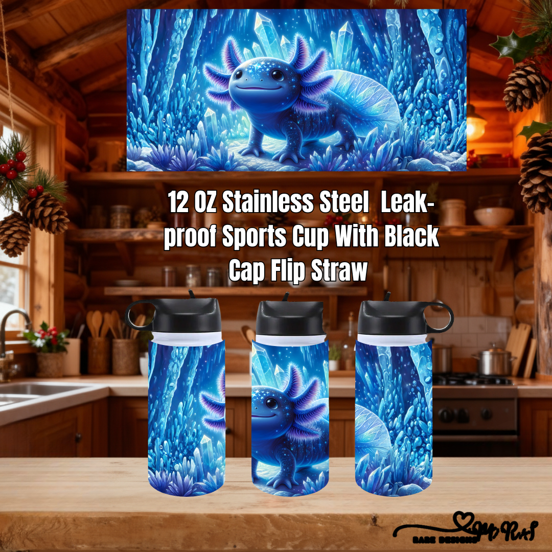 Axolotl Fantasy & Crystal Dream 12oz Stainless Steel Leakproof Sports Cup Set