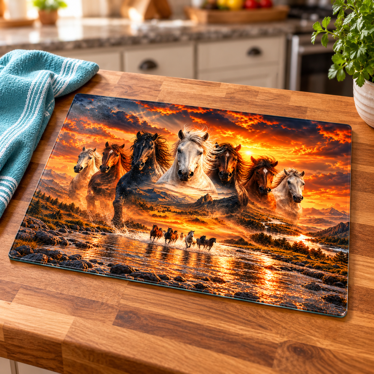 Wild & Free 11 x 7.87 Inch Glass Cutting Board