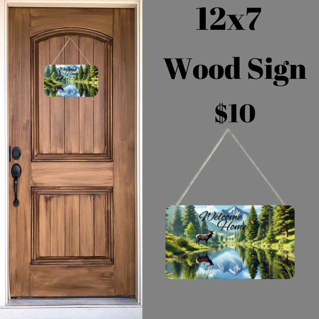 Nature-Inspired Welcome Home Door Signs