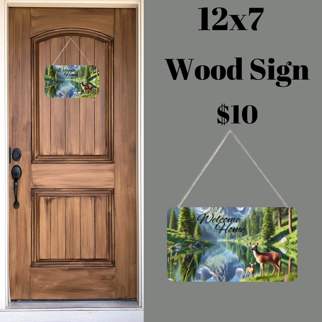 Nature-Inspired Welcome Home Door Signs