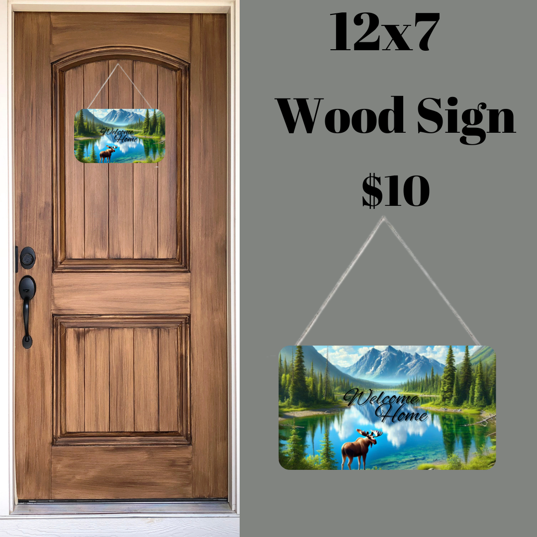 Nature-Inspired Welcome Home Door Signs