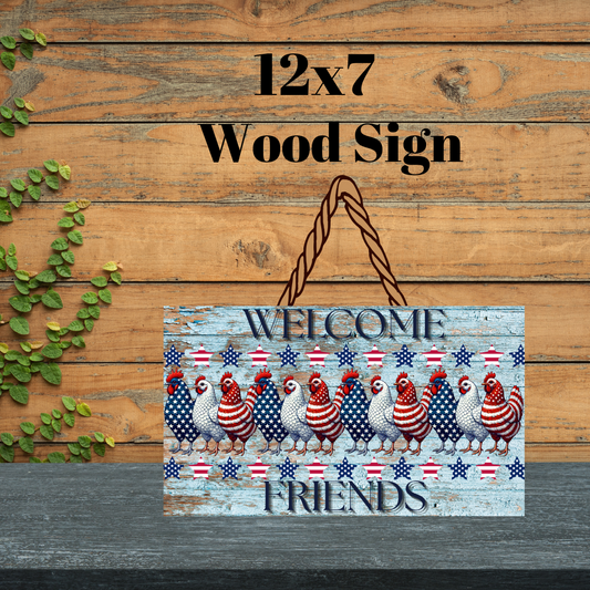 Stars, Stripes & Clucks - Welcome Sign Collection