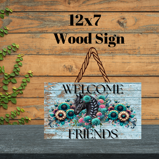 🌸 Rustic Charm Horse Welcome Sign Collection