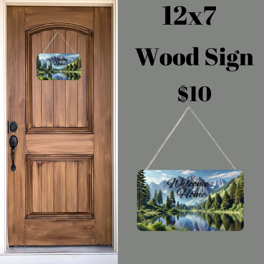 Nature-Inspired Welcome Home Door Signs