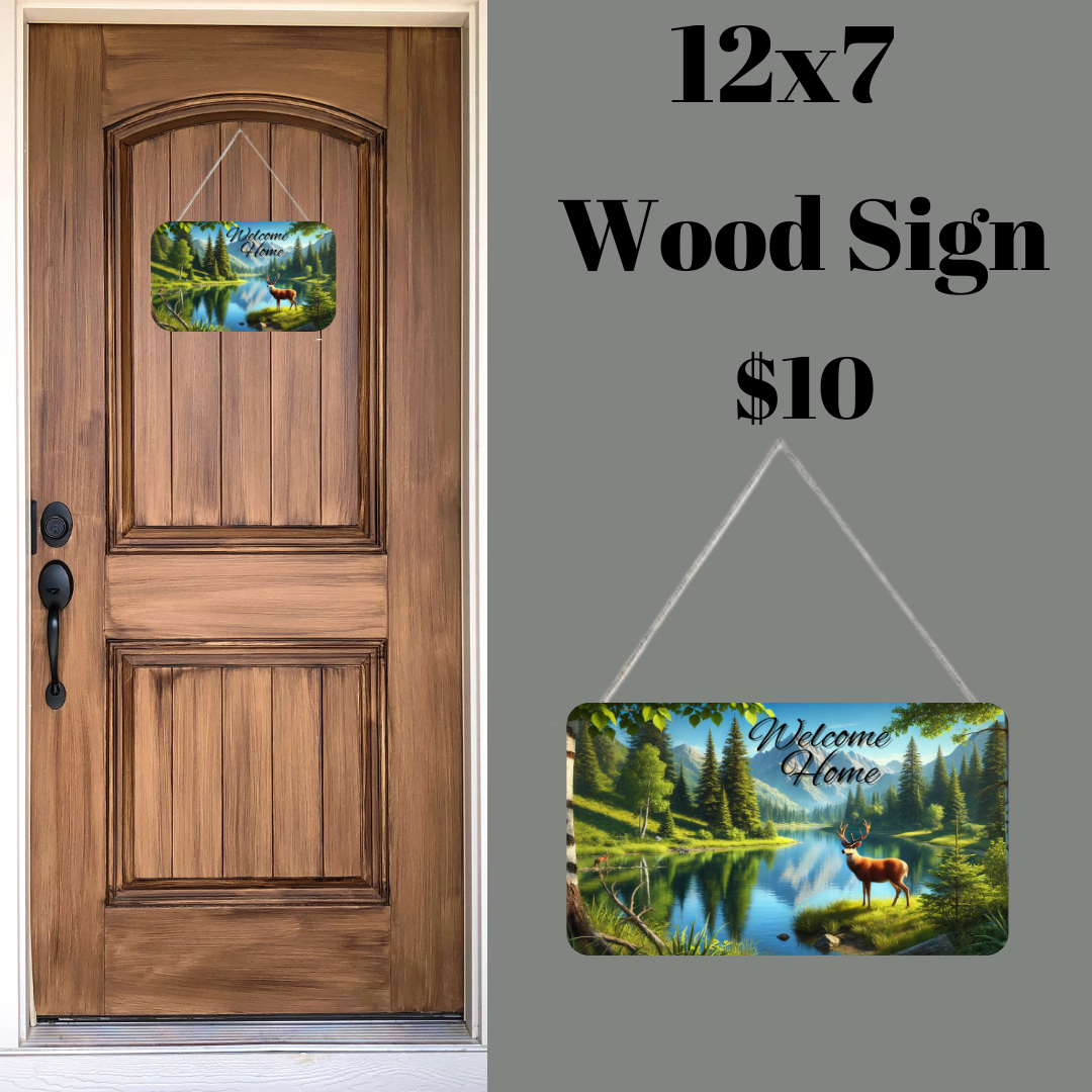 Nature-Inspired Welcome Home Door Signs