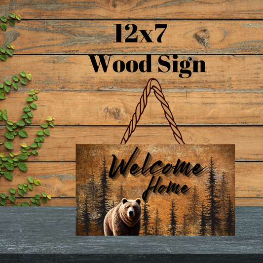 Wilderness Welcome 12x7 Wood Sign Collection