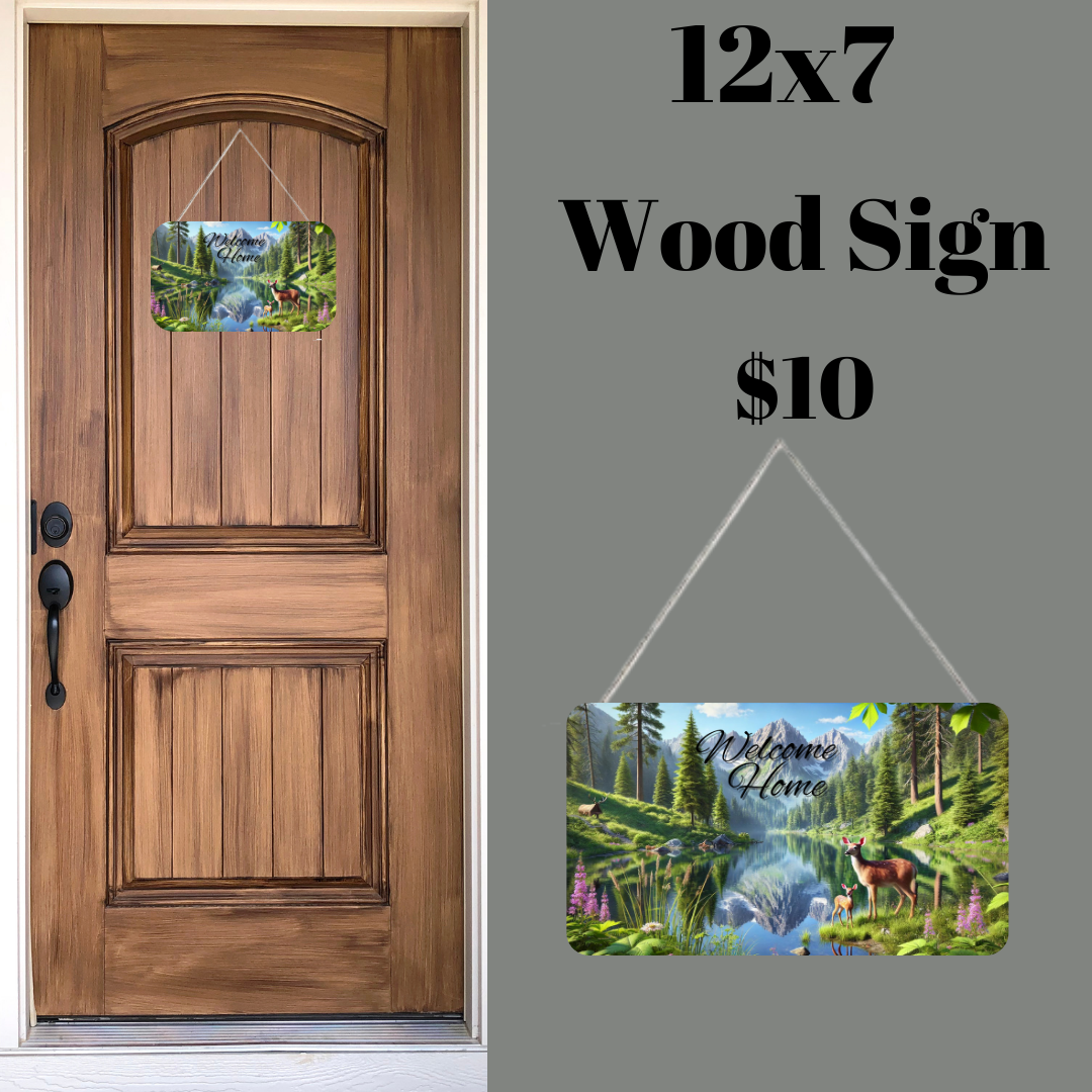 Nature-Inspired Welcome Home Door Signs