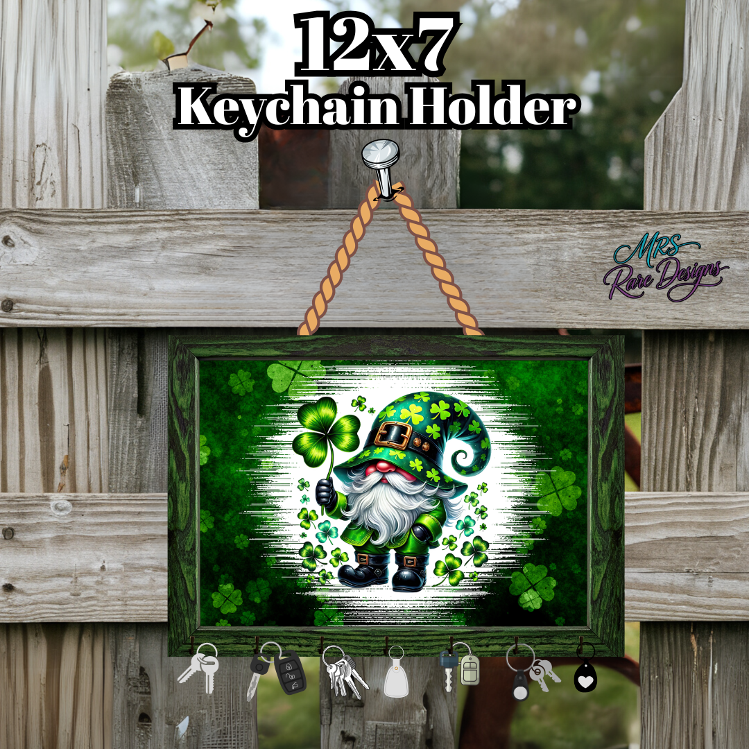 Lucky Leprechaun Shamrock Keychain Holder – 12x7 St. Patrick’s Day Wall Organizer