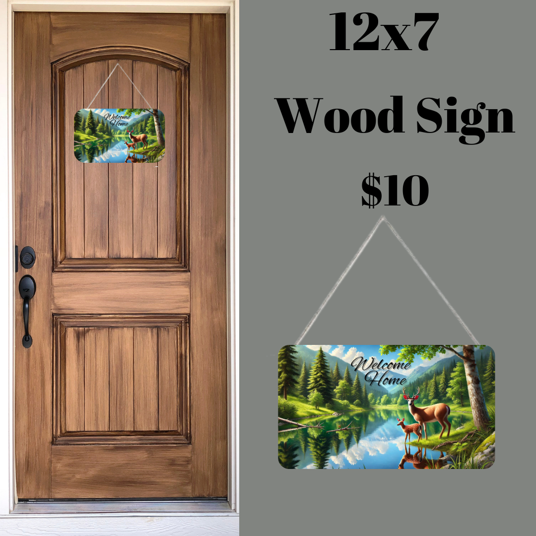 Nature-Inspired Welcome Home Door Signs