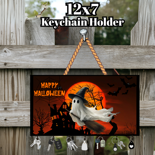 Haunted Halloween Keychain Holder Collection – 12x7 Wall Décor