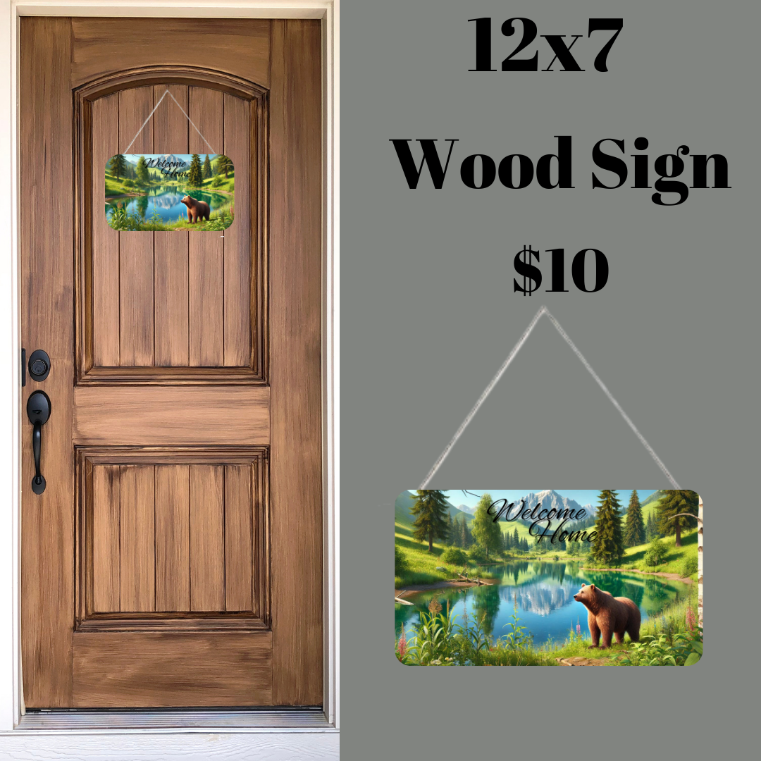 Nature-Inspired Welcome Home Door Signs