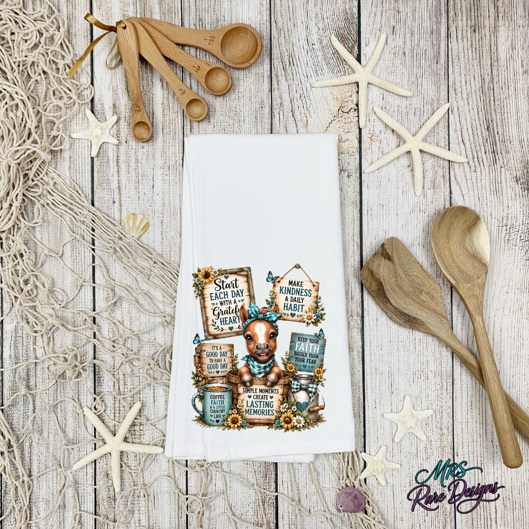 Country Blessings Foal Sublimated Kitchen Towel