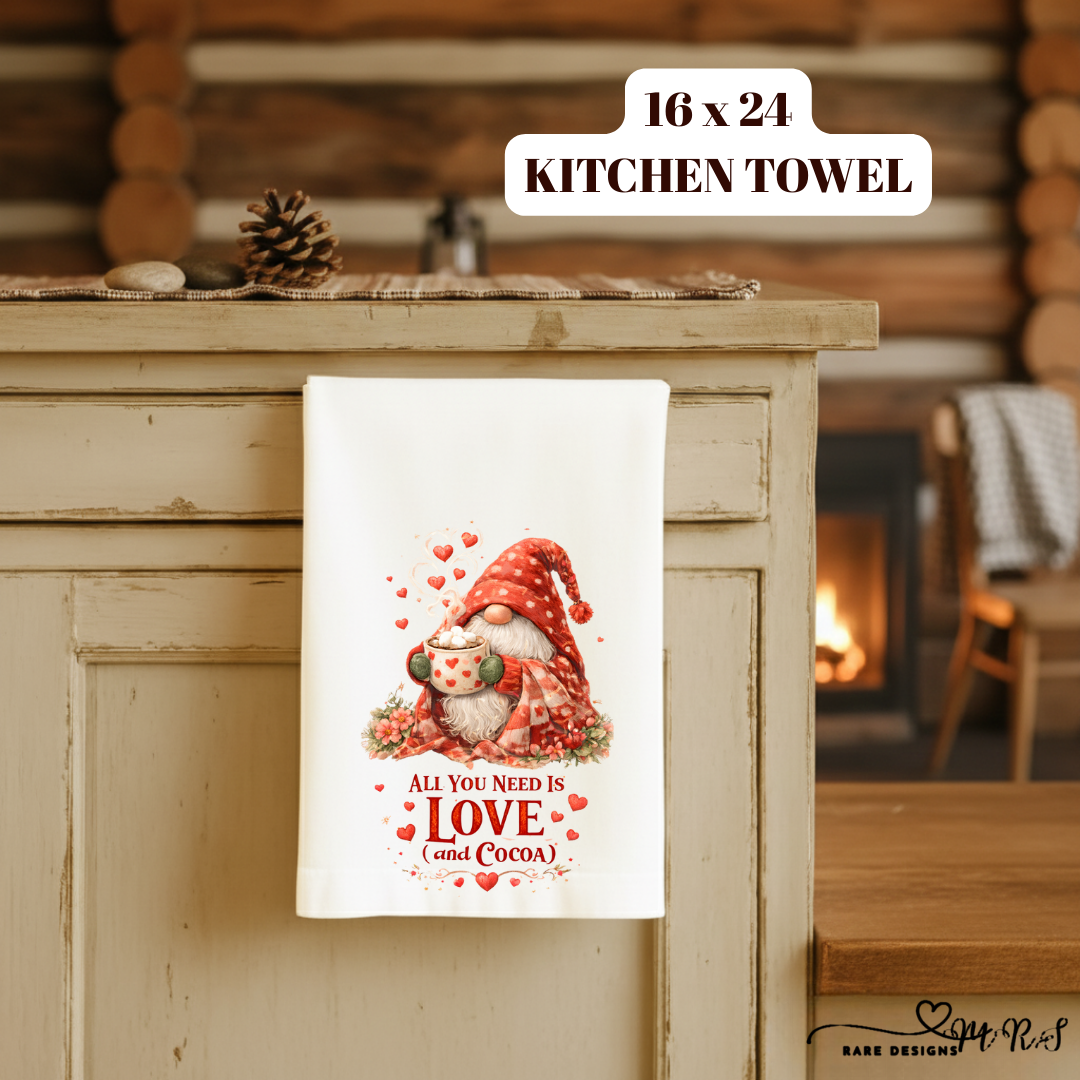 Love Collection Microfiber Kitchen Towel – 16x24 Decorative Hanging Dish Towels