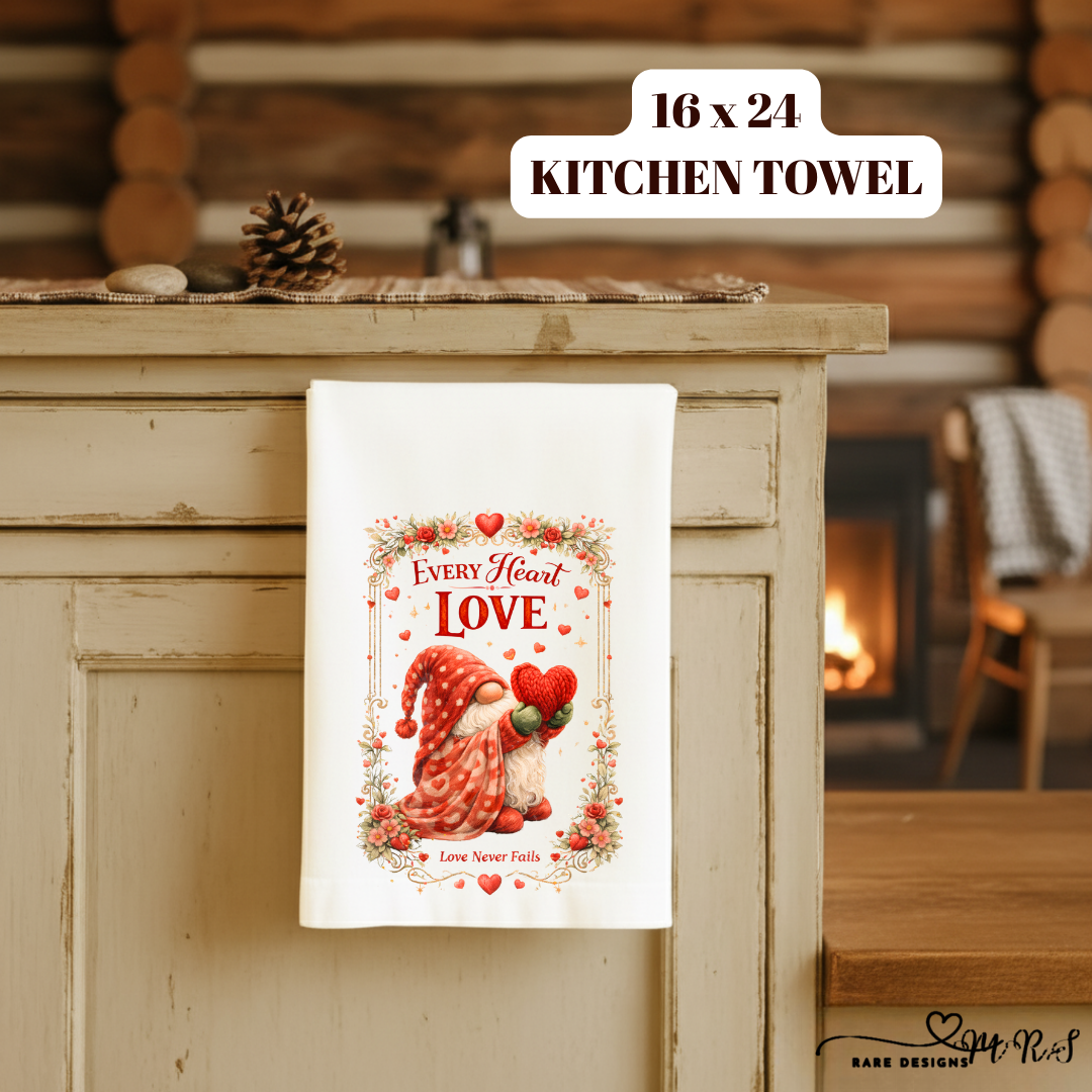 Love Collection Microfiber Kitchen Towel – 16x24 Decorative Hanging Dish Towels