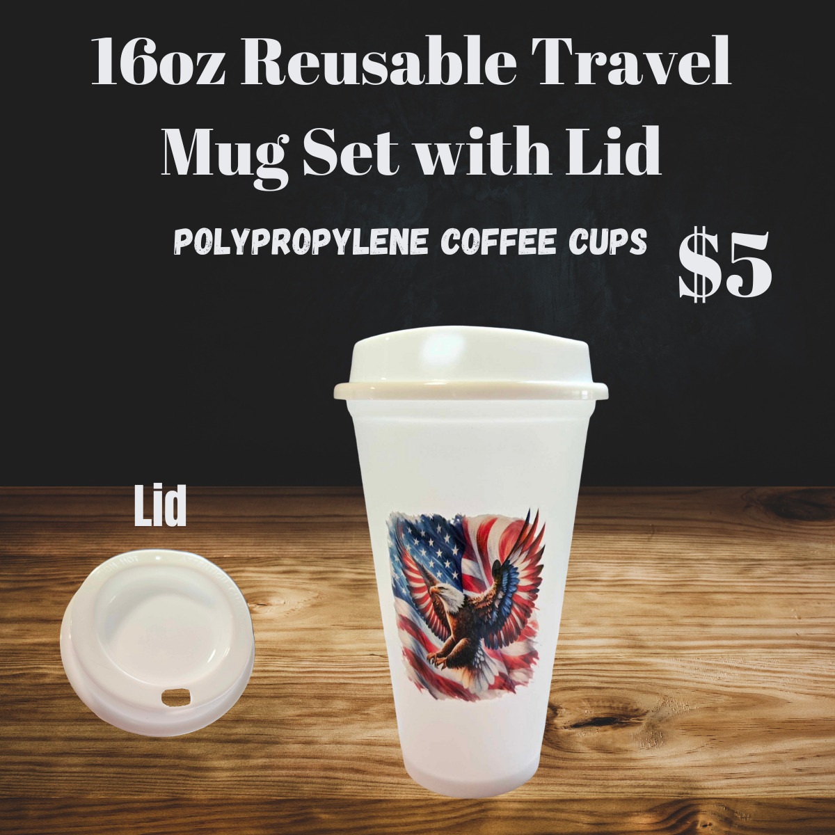 Patriotic Eagle Travel Mug