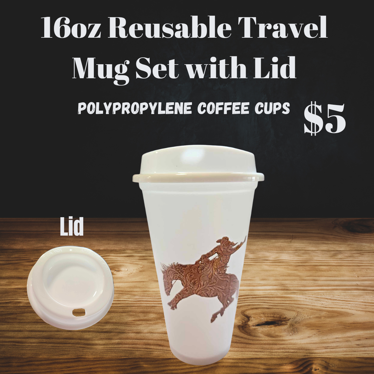 Rodeo Rider 16oz Traveler Mug