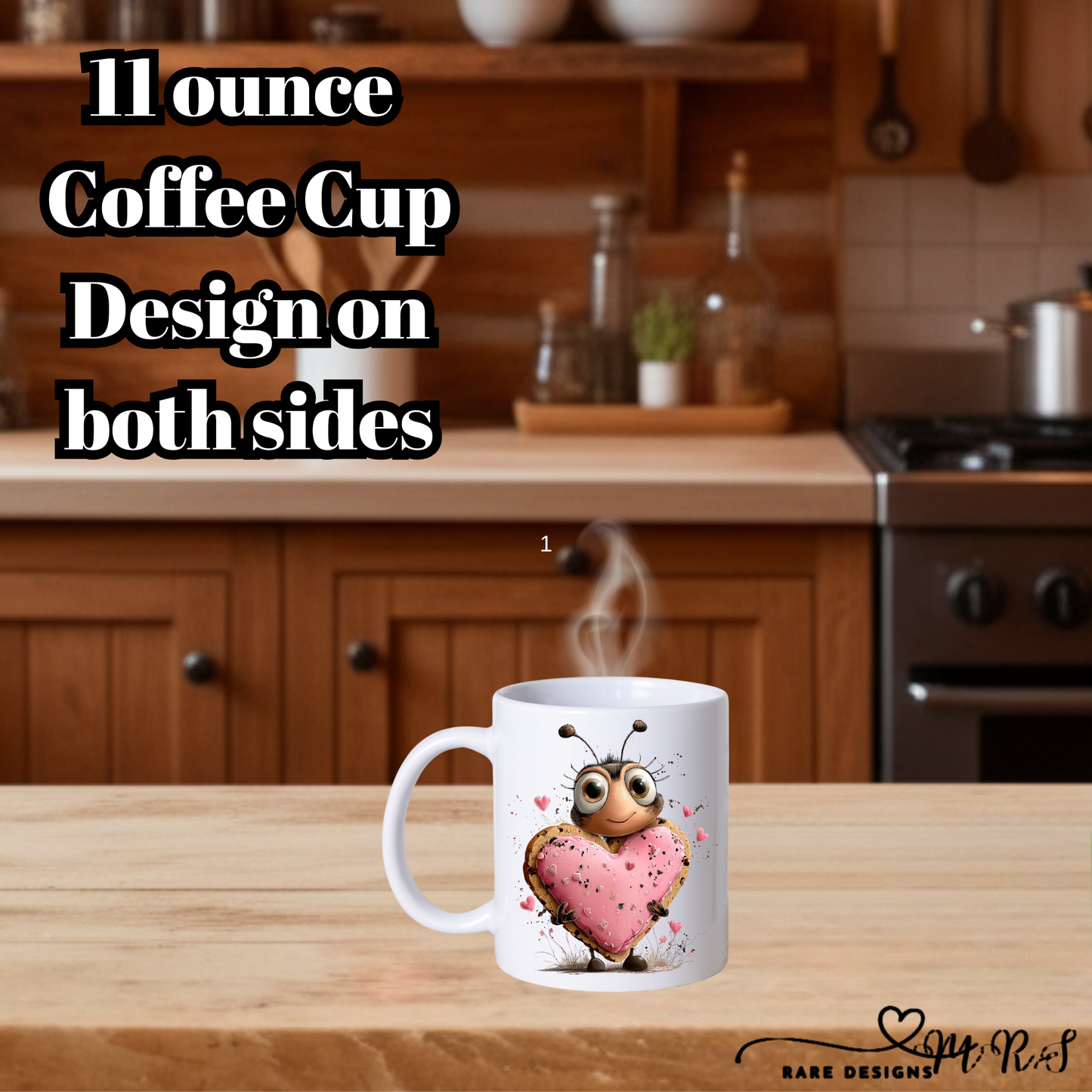 Bee Mine Collection – 11oz Coffee Cup by Rare Designs (Double-Sided Print)