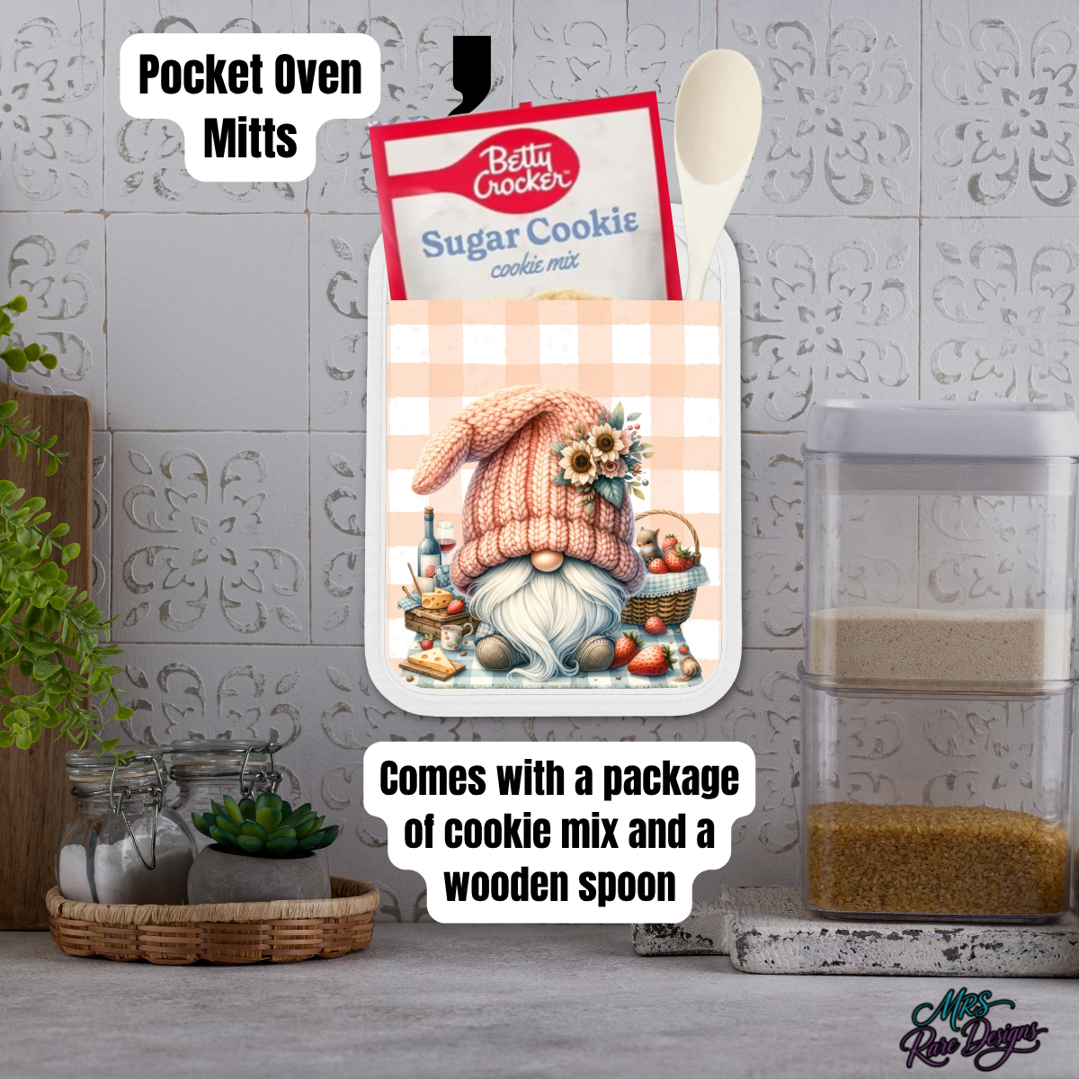 Peach Blossom Gnome Cottage Kitchen Gift Set (Individual or Full Bundle)