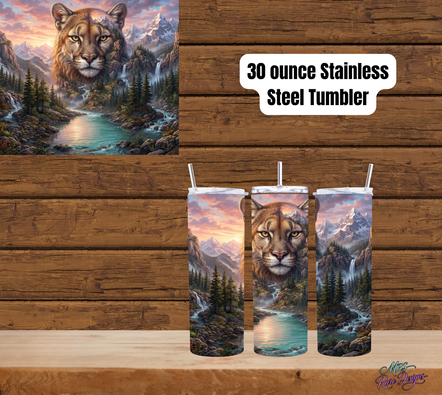 "Wild Ridge" 30oz Skinny Tumbler