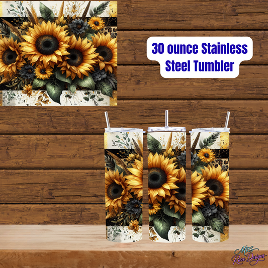 Sunflower Meadow Muse Tumbler — 30 OZ