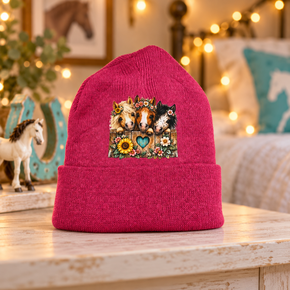 Pony Kisses & Cozy Wishes — Pink Pony Beanie