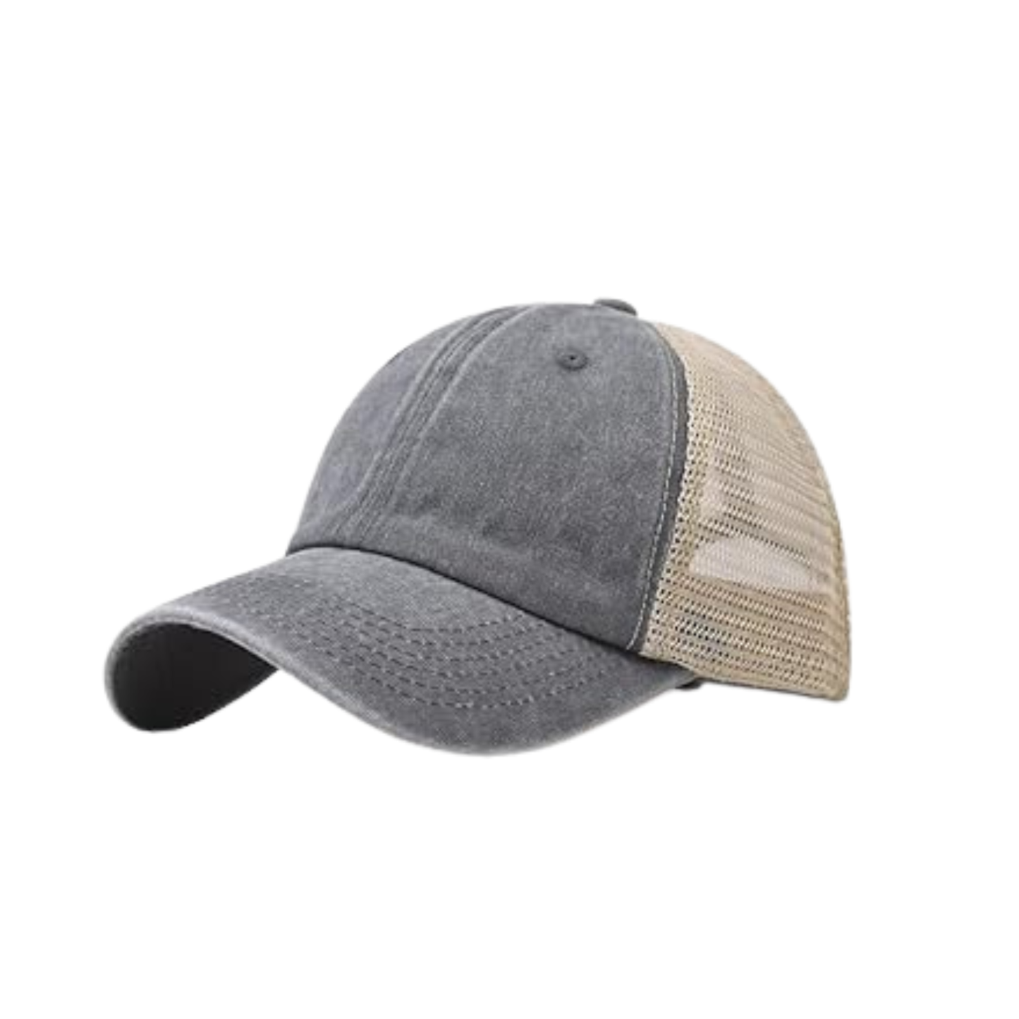 Vintage Dragonfly Floral Distressed Trucker Hat – 80% Polyester & 20% Cotton Mesh Baseball Cap