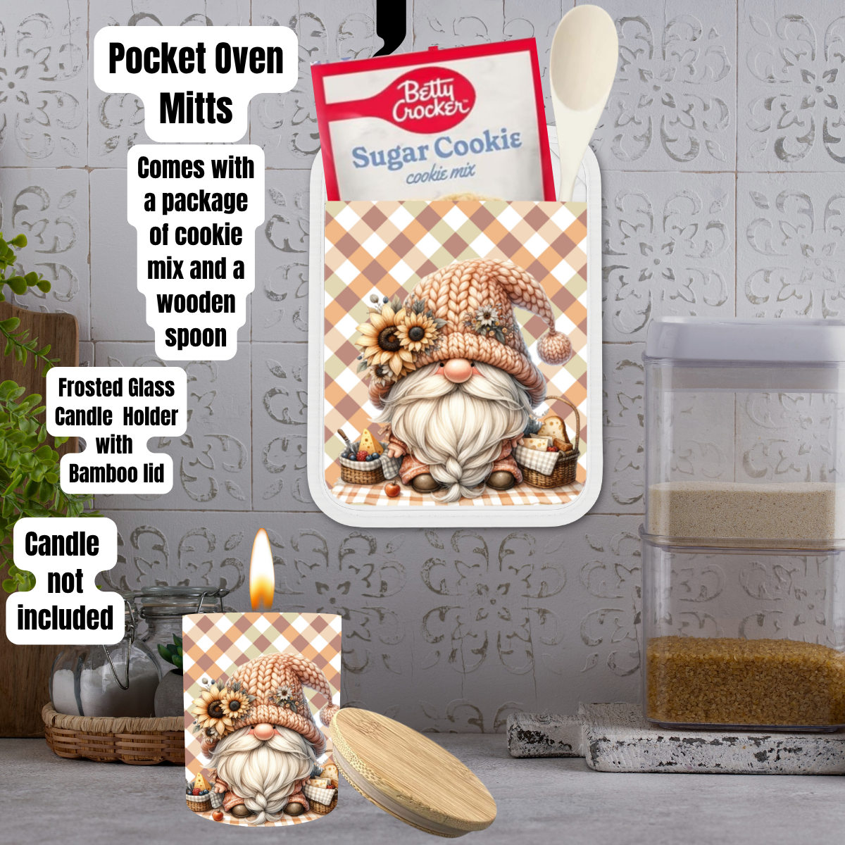 Harvest Gnome CoHarvest Gnome Cottage Kitchen Baking & Candle Gift Set (Individual or Full Bundle)ttage Kitchen Baking & Candle Gift Set (Individual or Full Bundle)