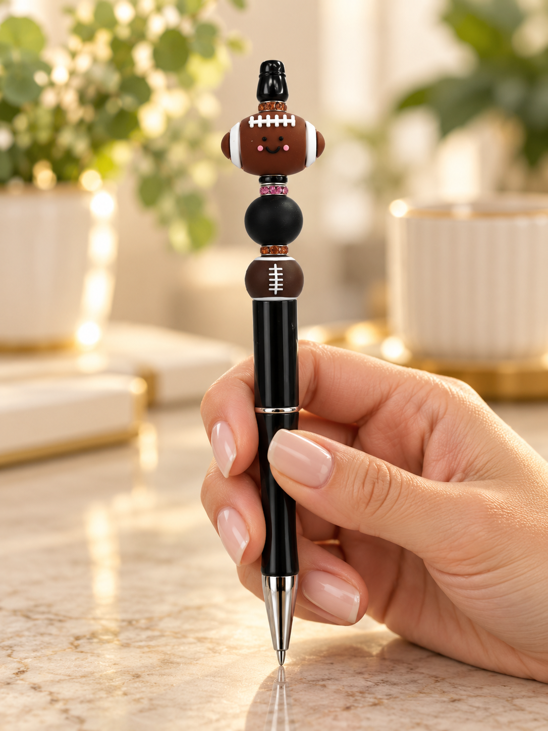 Football Beaded Pen - A Little Football, A Lot of Charm