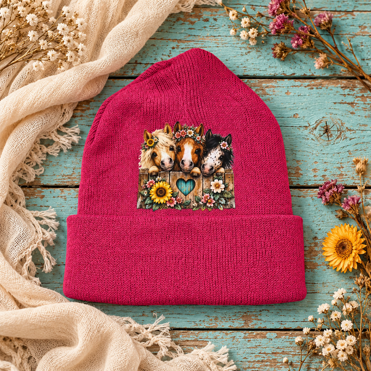 Pony Kisses & Cozy Wishes — Pink Pony Beanie