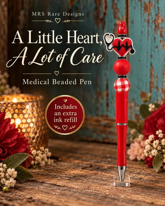 Medical Beaded Pen - A Little Heart, A Lot of Care