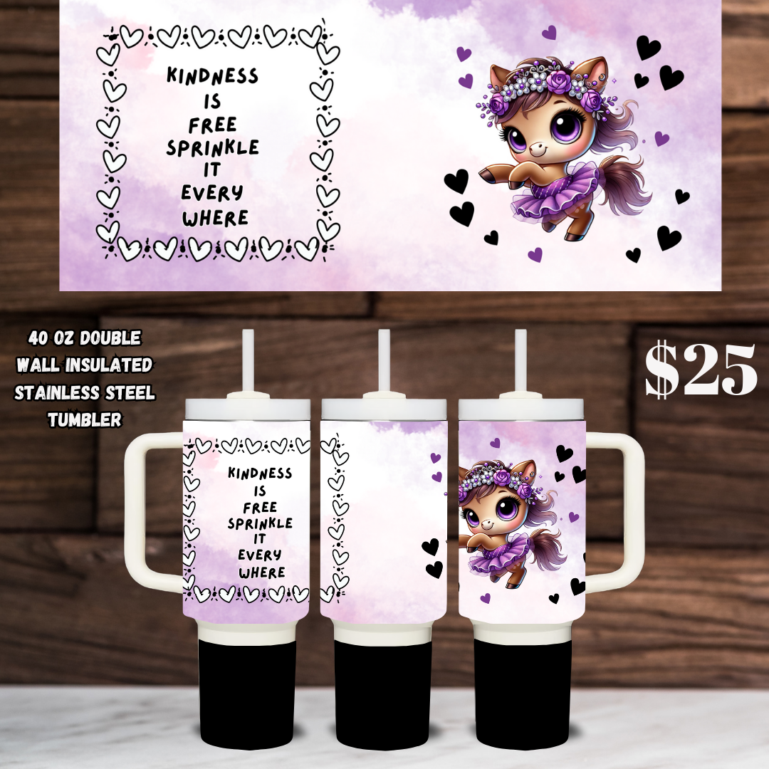 Hearty Horse Kindness Tumblers - 40 oz